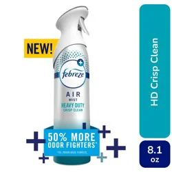 Febreze Air Mist, Air Freshener Spray, Odor Fighting Room Spray, Heavy Duty Crisp Clean Scent, 8.1oz, 8.1 oz