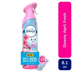 Febreze Air Mist Air Freshener Spray Odor Fighting Room Spray Downy April Fresh Scent, 8.1 oz