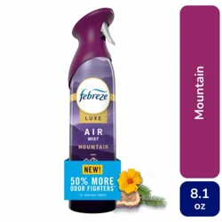 Febreze Air Mist Luxe Air Freshener Odor Fighting Room Spray Mountain Scent