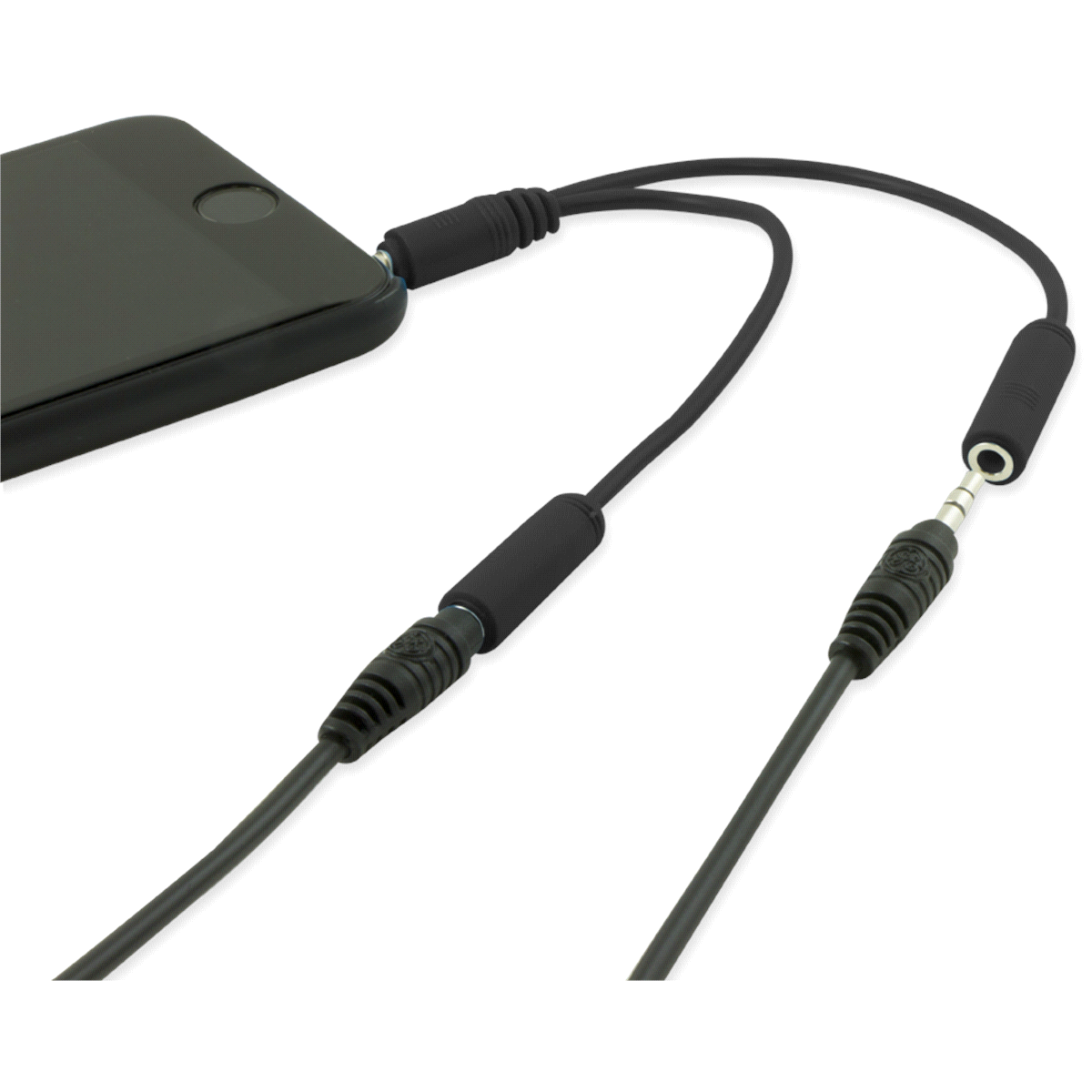 slide 3 of 3, GE 3.5mm Audio Splitter, 6.5 in