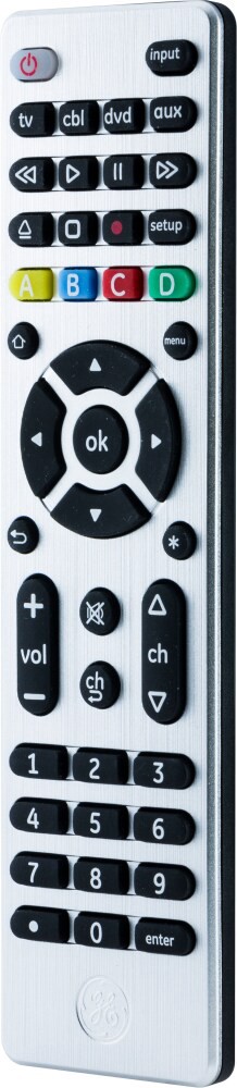 slide 5 of 5, Ge Designer Series 4-Device Universal Remote - Silver, 1 ct