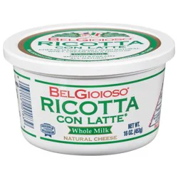 BelGioioso Ricotta, Whole Milk, Natural Cheese