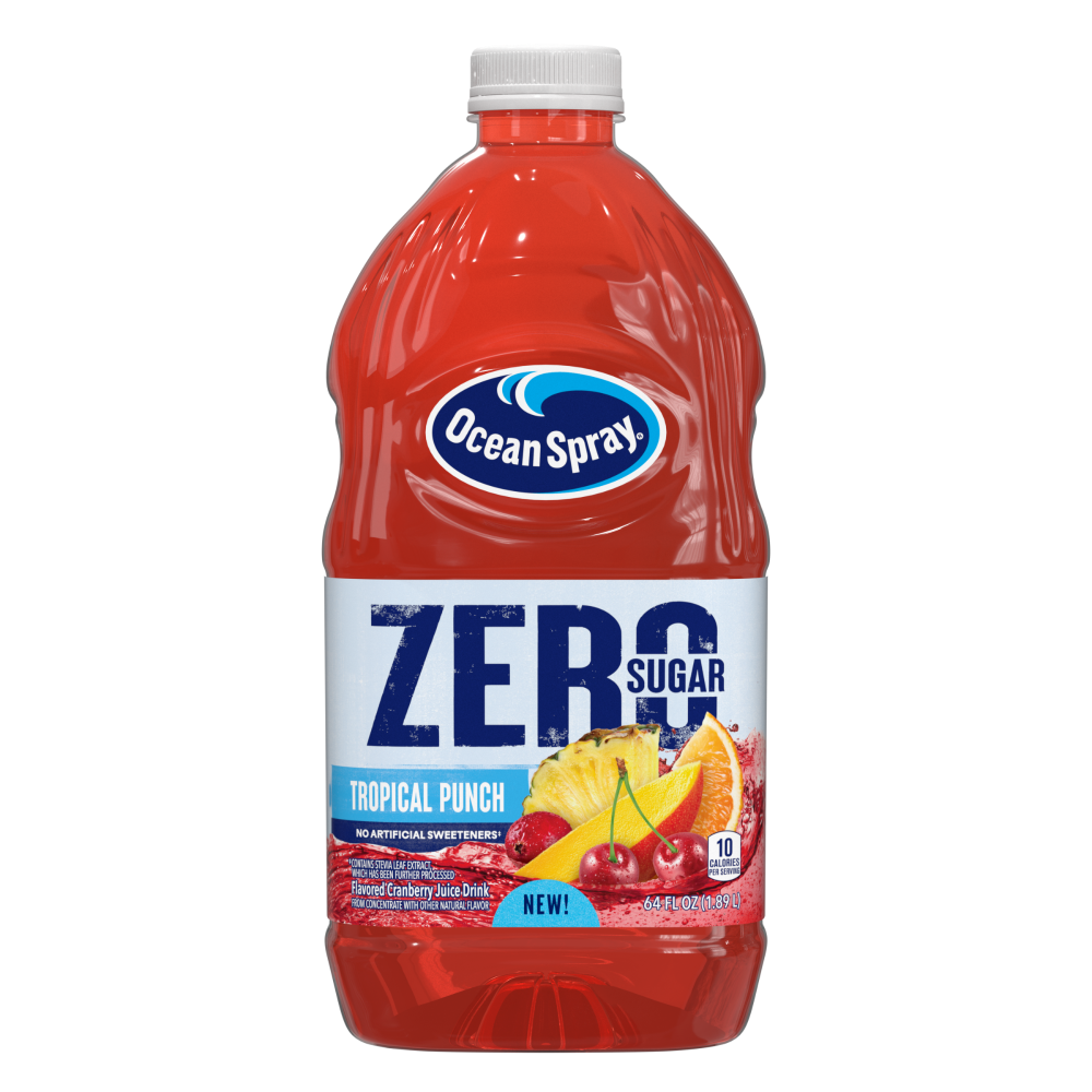 slide 2 of 4, Ocean Spray® Zero Sugar Tropical Punch Bottle, 64 fl oz