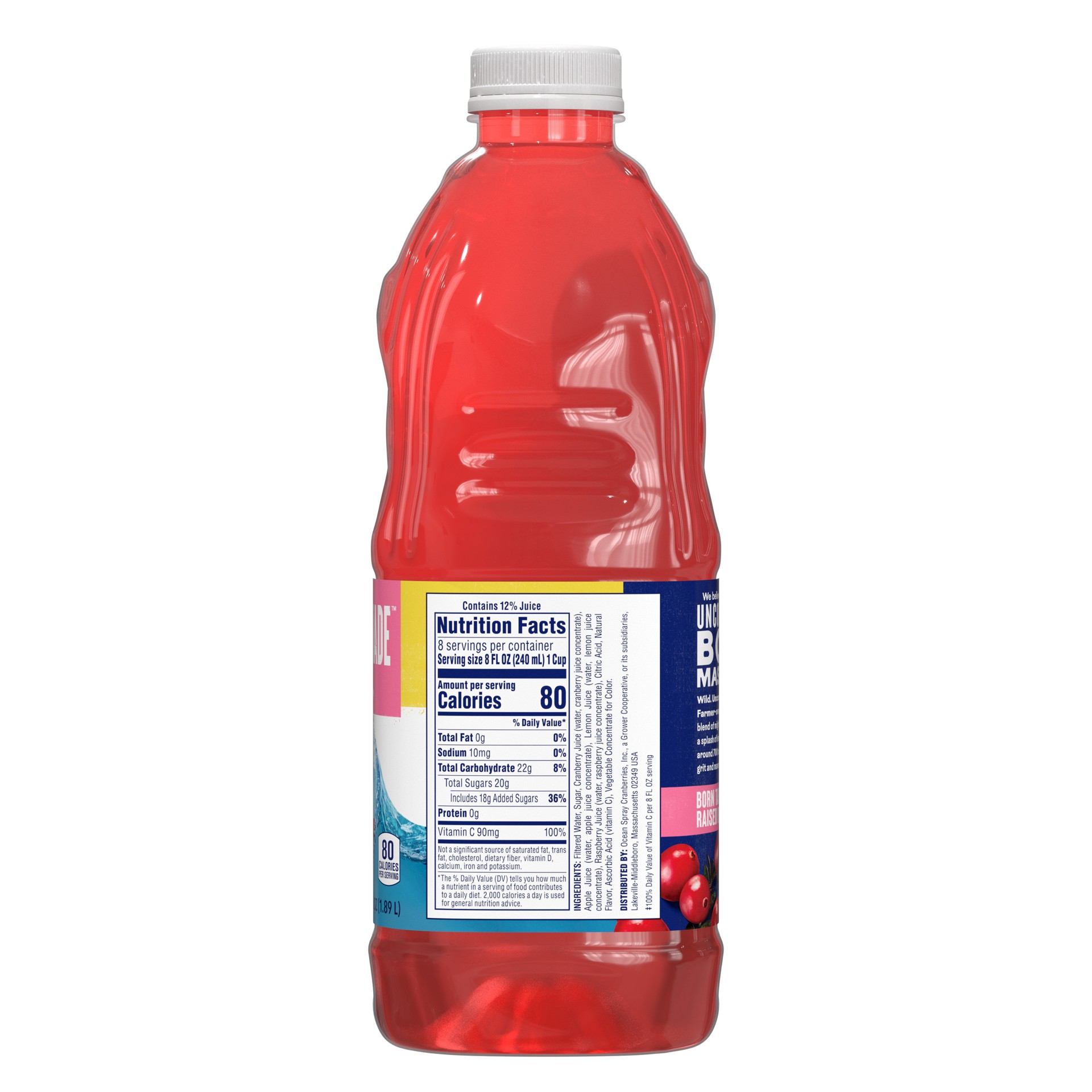 slide 2 of 5, Ocean Spray Cranberry Raspberry Lemonade Juice, 64 oz