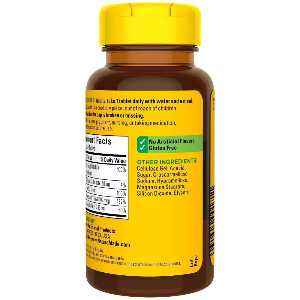 slide 2 of 2, Nature Made Super Vitamin D Immune Complex, Vitamin D3, Selenium, Copper and Zinc Supplements for Immune Support, 70 Tablets, 70 Day Supply, 70 ct