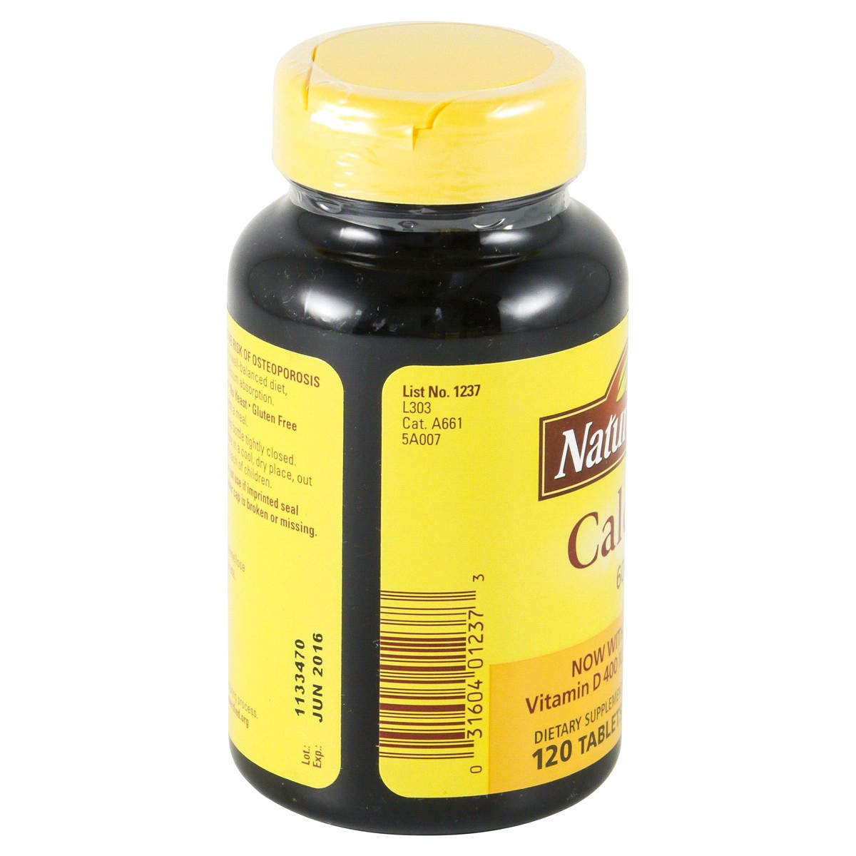 slide 4 of 4, Nature Made Calcium 600 mg with Vitamin D3 Tablets, 120 Count, 120 ct