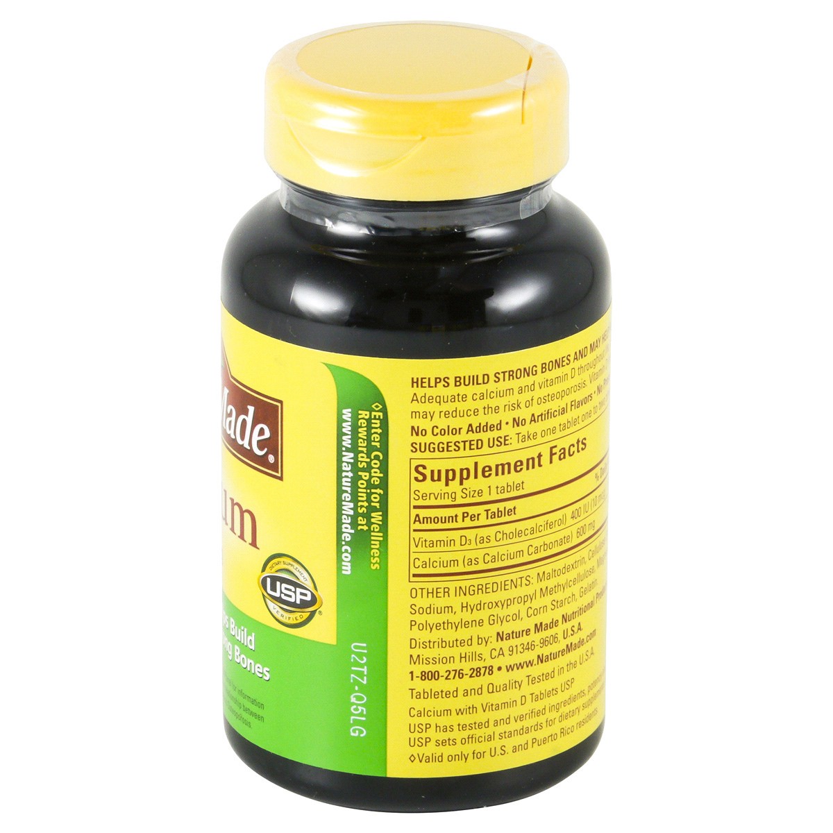 slide 3 of 4, Nature Made Calcium 600 mg with Vitamin D3 Tablets, 120 Count, 120 ct