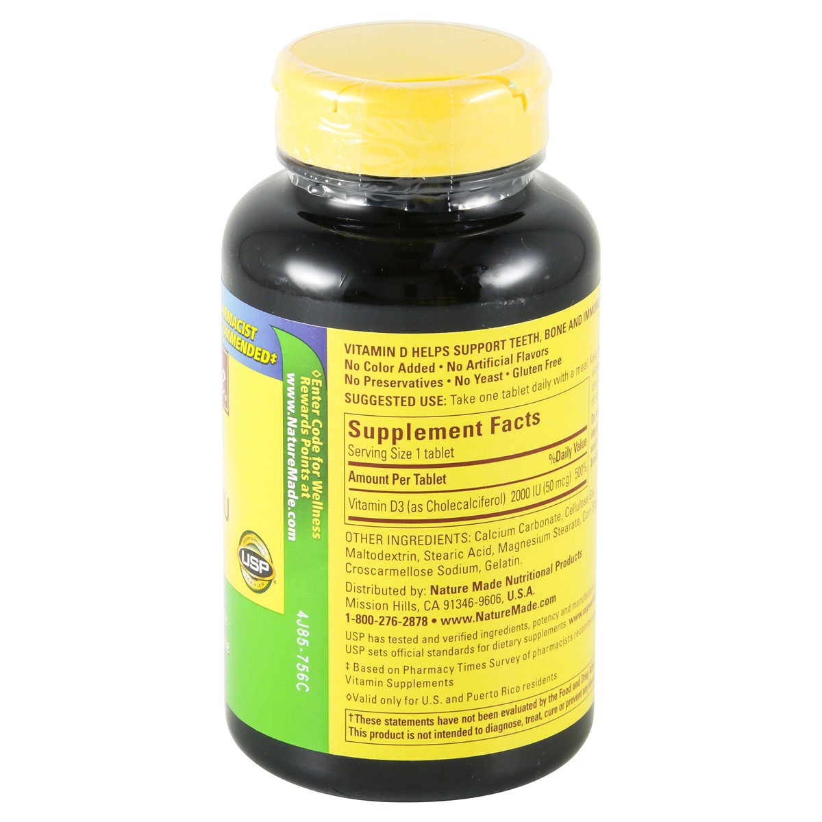 slide 2 of 4, Nature Made Vitamin D3 2000 IU (50 mcg) Tablets, 400 Count, 400 ct