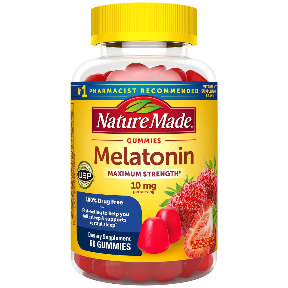 slide 6 of 6, Nature Made Melatonin 10mg Per Serving Melatonin Gummies, 60 Ct, 60 ct