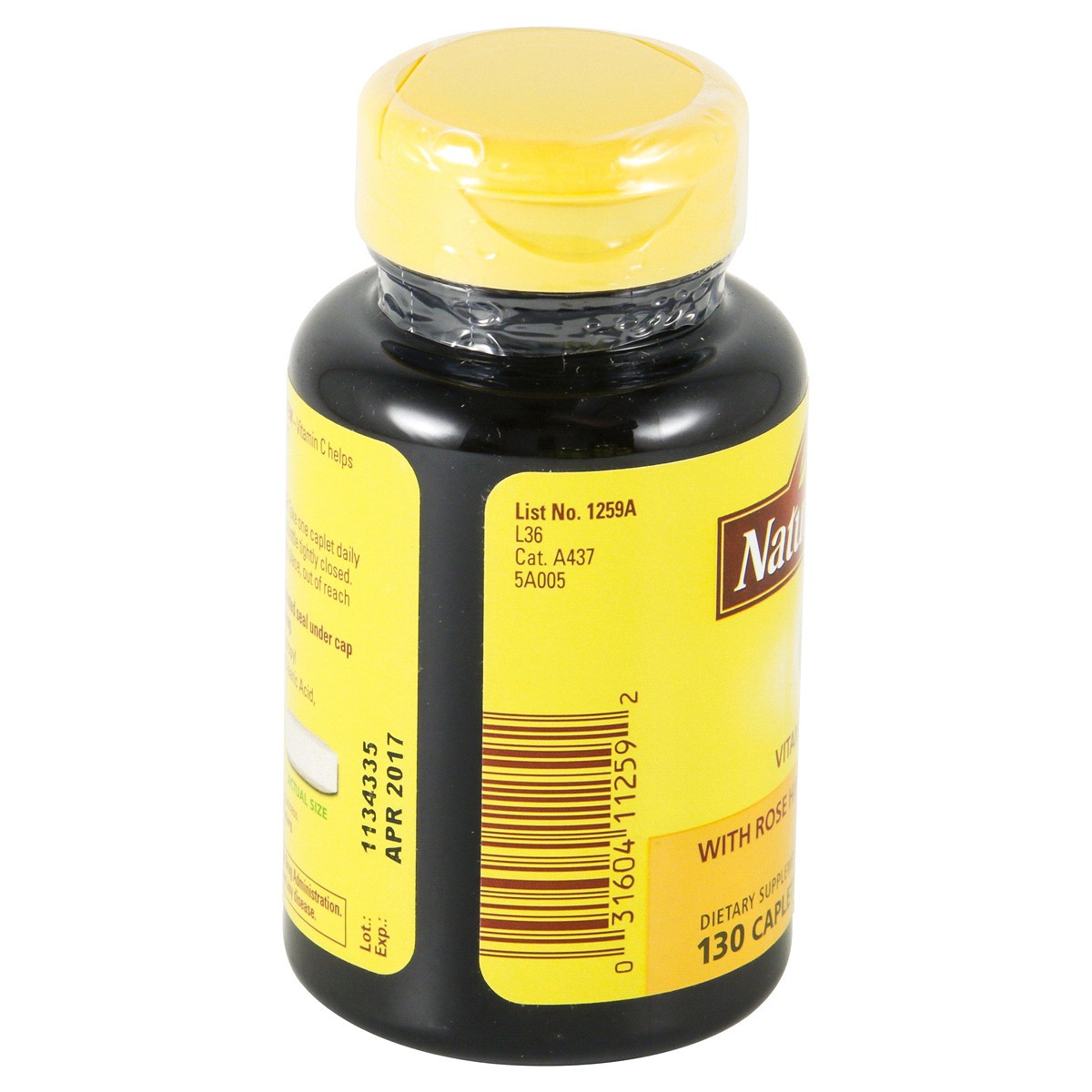 slide 4 of 4, Nature Made Vitamin C 500 mg with Rose Hips, Dietary Supplement for Immune Support, 130 Caplets, 130 Day Supply, 130 ct