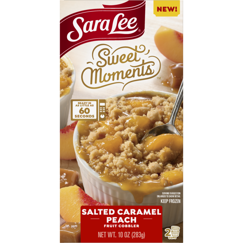 slide 4 of 5, Sara Lee  Sweet Moments Salted Caramel Peach Fruit Cobbler, 10 oz