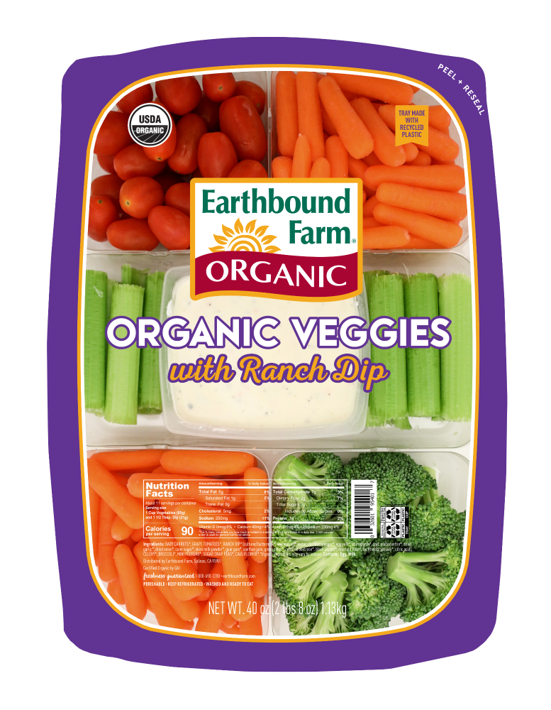 slide 2 of 2, Earthbound Farm Organic Vegetable Tray 36oz, 36 oz