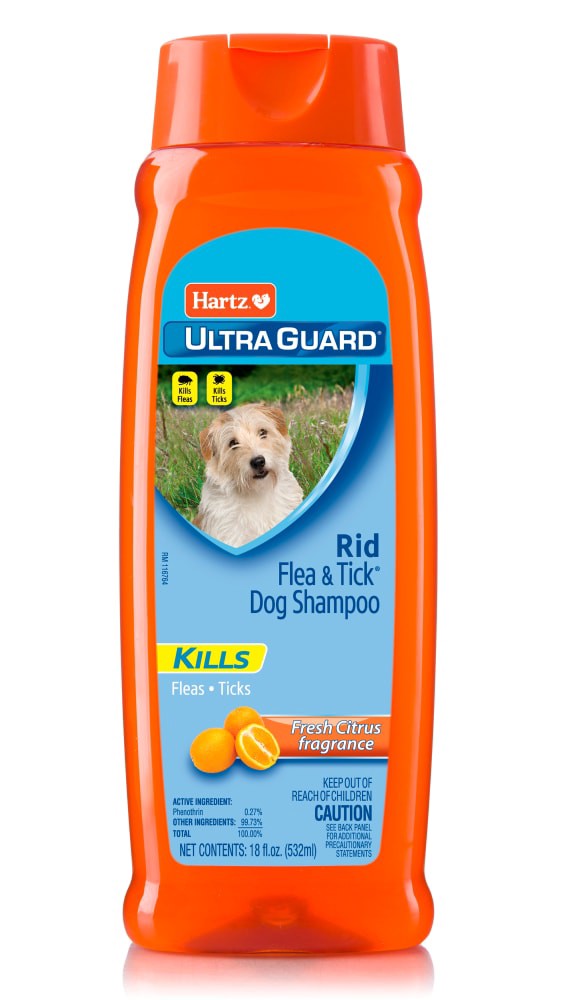 slide 2 of 3, Hartz Rid Flea Tick 2-in-1 Citrus Orange Shampoo, 18 fl oz