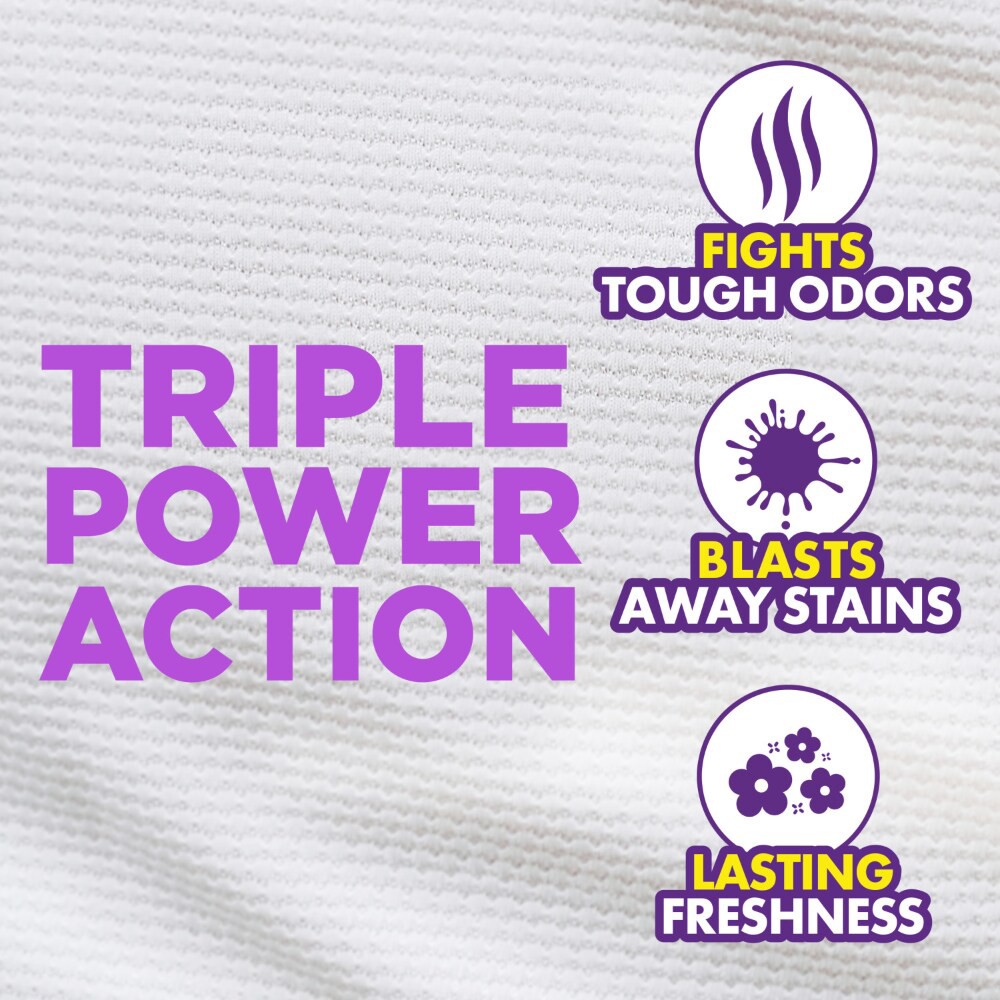 slide 4 of 6, ARM & HAMMER Plus OxiClean Odor Blasters Fresh Burst, 77 Loads Liquid Laundry Detergent, 100.5 Fl oz, 100.5 fl oz