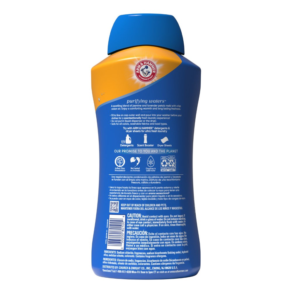 slide 6 of 6, Arm & Hammer Clean Scentsation In-Wash Scent Booster Beads - Purifying Waters, 45 oz