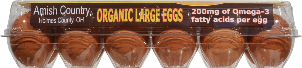 slide 3 of 3, Holmes Smokehouse Amish Country Organic Cage-Free Large Brown Eggs, 12 ct