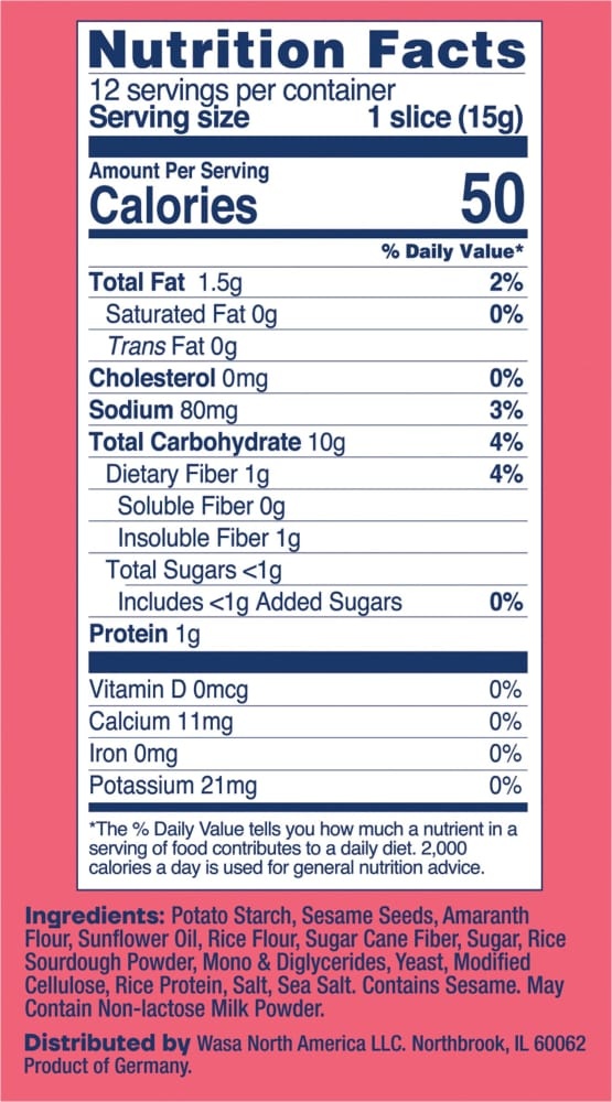 slide 4 of 6, Wasa Swedish Style Sesame & Sea Salt Crispbread 6.1 oz, 6.1 oz