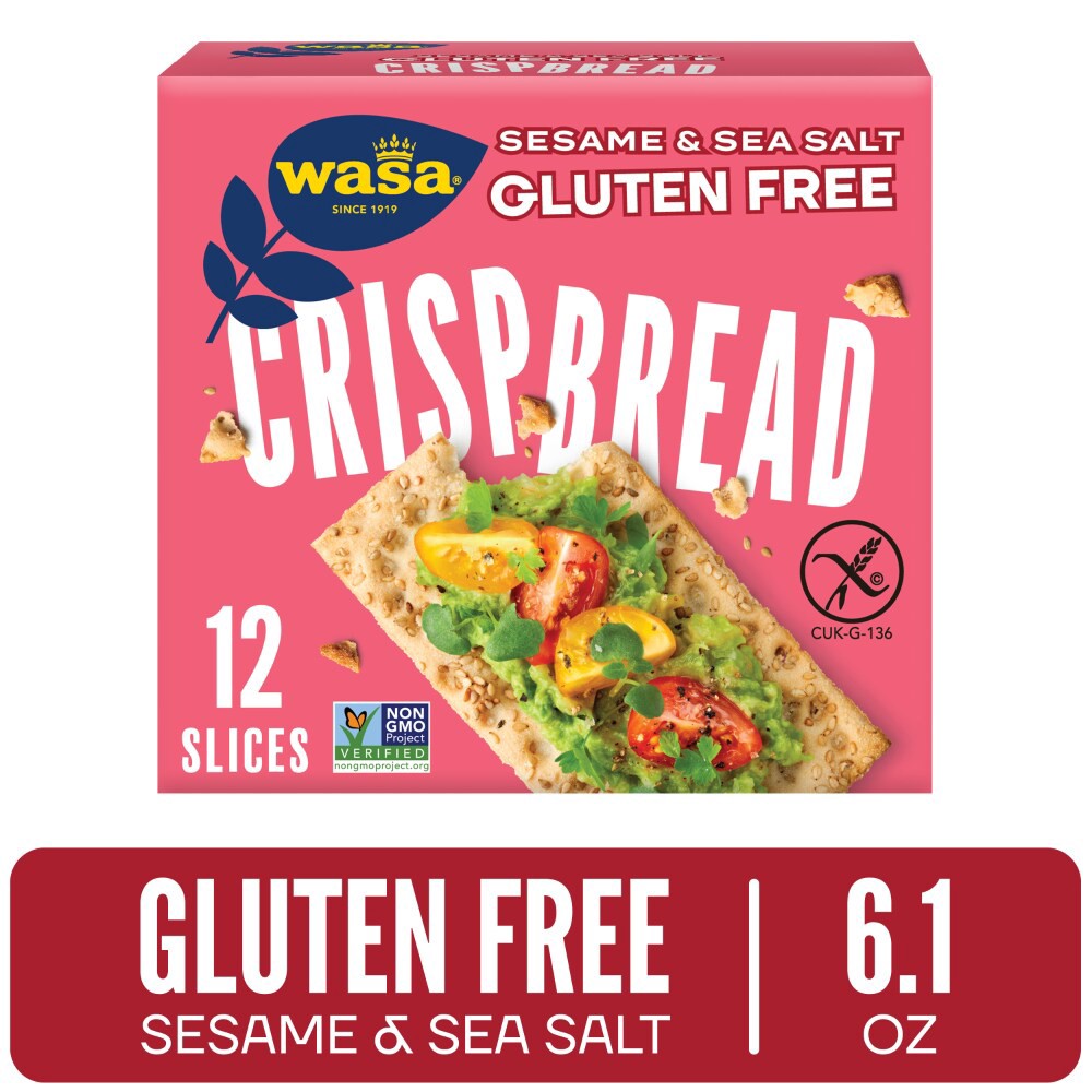 slide 2 of 6, Wasa Swedish Style Sesame & Sea Salt Crispbread 6.1 oz, 6.1 oz