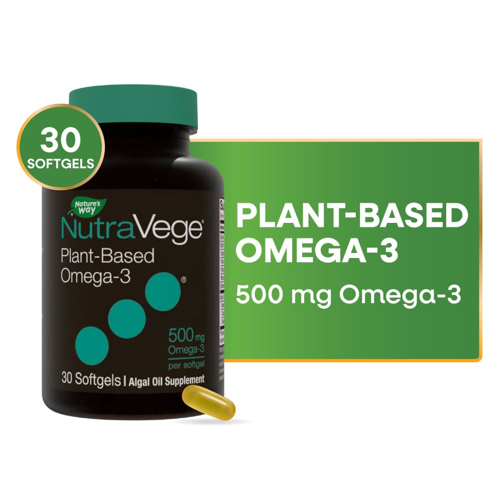 slide 3 of 6, Nature's Way NutraVege Omega-3 Plant, 30 ct