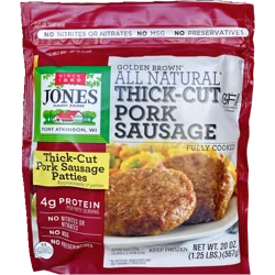 Jones Dairy Farm Fully Cooked Thick-Cut Pork Sausage