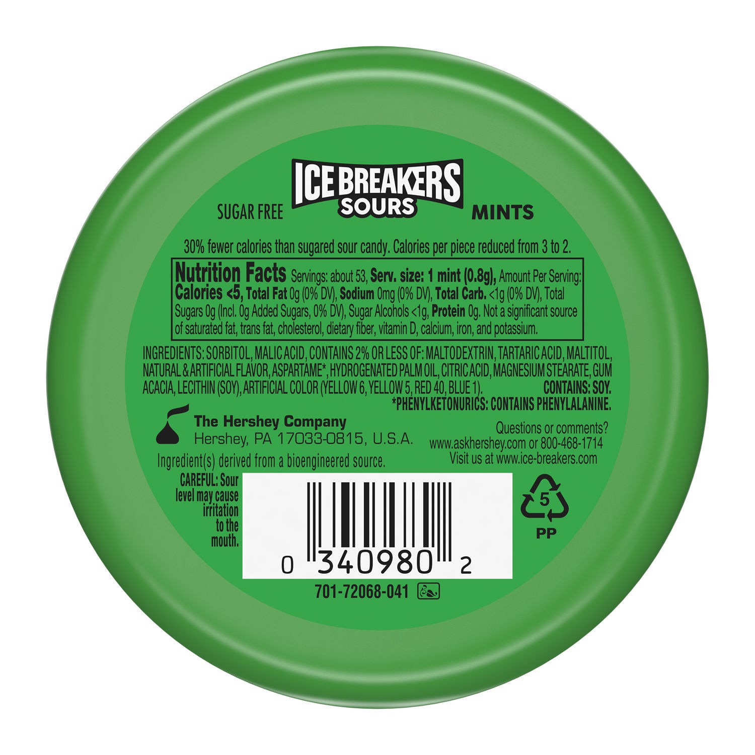 slide 2 of 3, ICE BREAKERS Sours Assorted Fruit Flavored Sugar Free Mints Puck, 1.5 oz, 1.5 oz