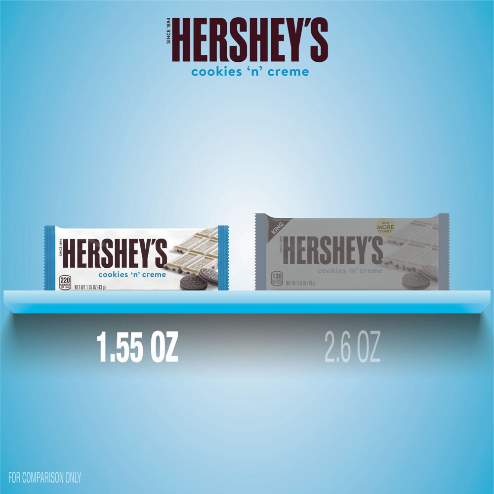 slide 4 of 6, Hershey's Candy Bar, Cookies n Cream, 1.55 oz