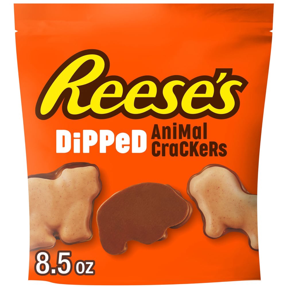 slide 2 of 6, REESE's Milk Chocolate Peanut Butter Candy Dipped Animal Crackers Bag - 8.5 oz, 8.5 oz