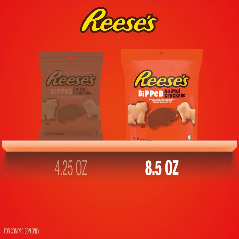 slide 4 of 6, REESE's Milk Chocolate Peanut Butter Candy Dipped Animal Crackers Bag - 8.5 oz, 8.5 oz