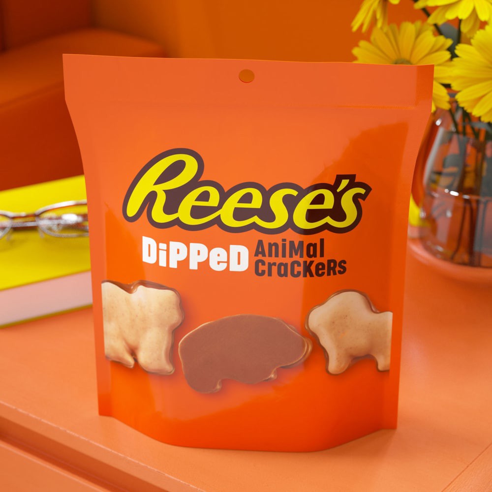 slide 3 of 6, REESE's Milk Chocolate Peanut Butter Candy Dipped Animal Crackers Bag - 8.5 oz, 8.5 oz