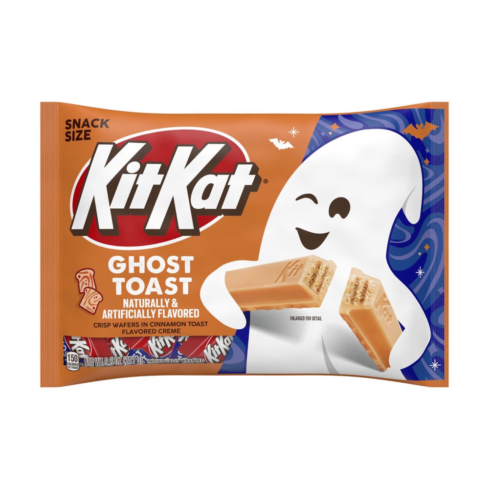 slide 6 of 6, KIT KAT Cinnamon Toast Flavored Creme Wafer Snack Size, Halloween Candy Bag, 9.8 oz, 9.8 oz
