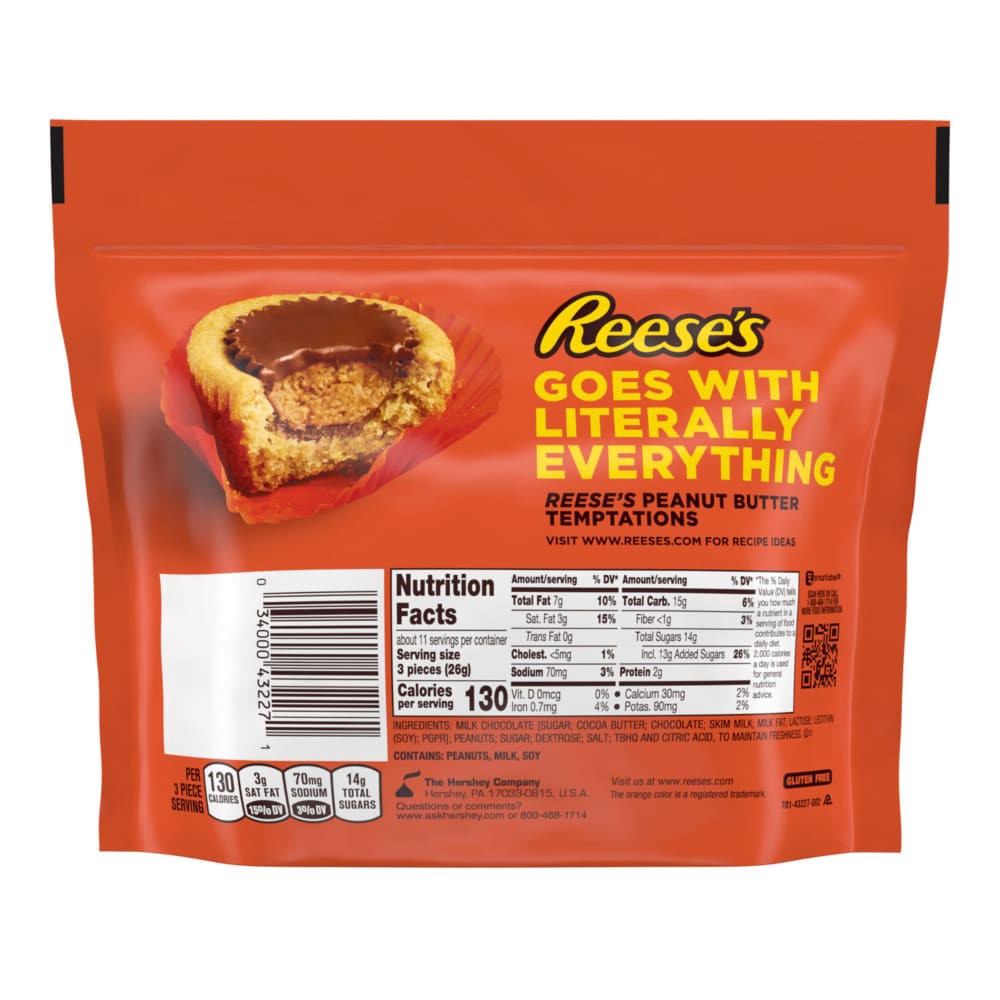 slide 2 of 6, Reese's Miniature Cups, Milk Chocolate & Peanut Butter, Share Pack, 10.5 oz