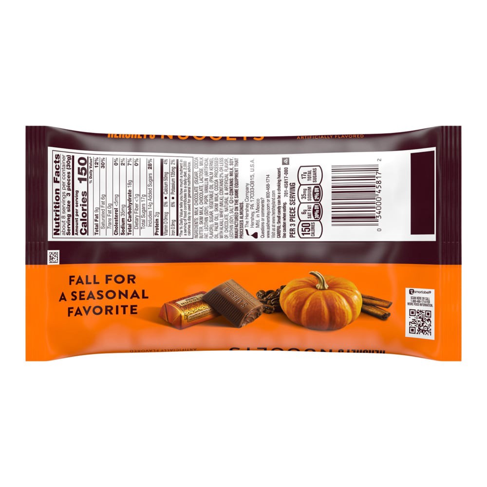 slide 6 of 6, HERSHEY'S NUGGETS Pumpkin Spice Latte Flavored, Halloween Candy Bag, 8 oz, 8 oz