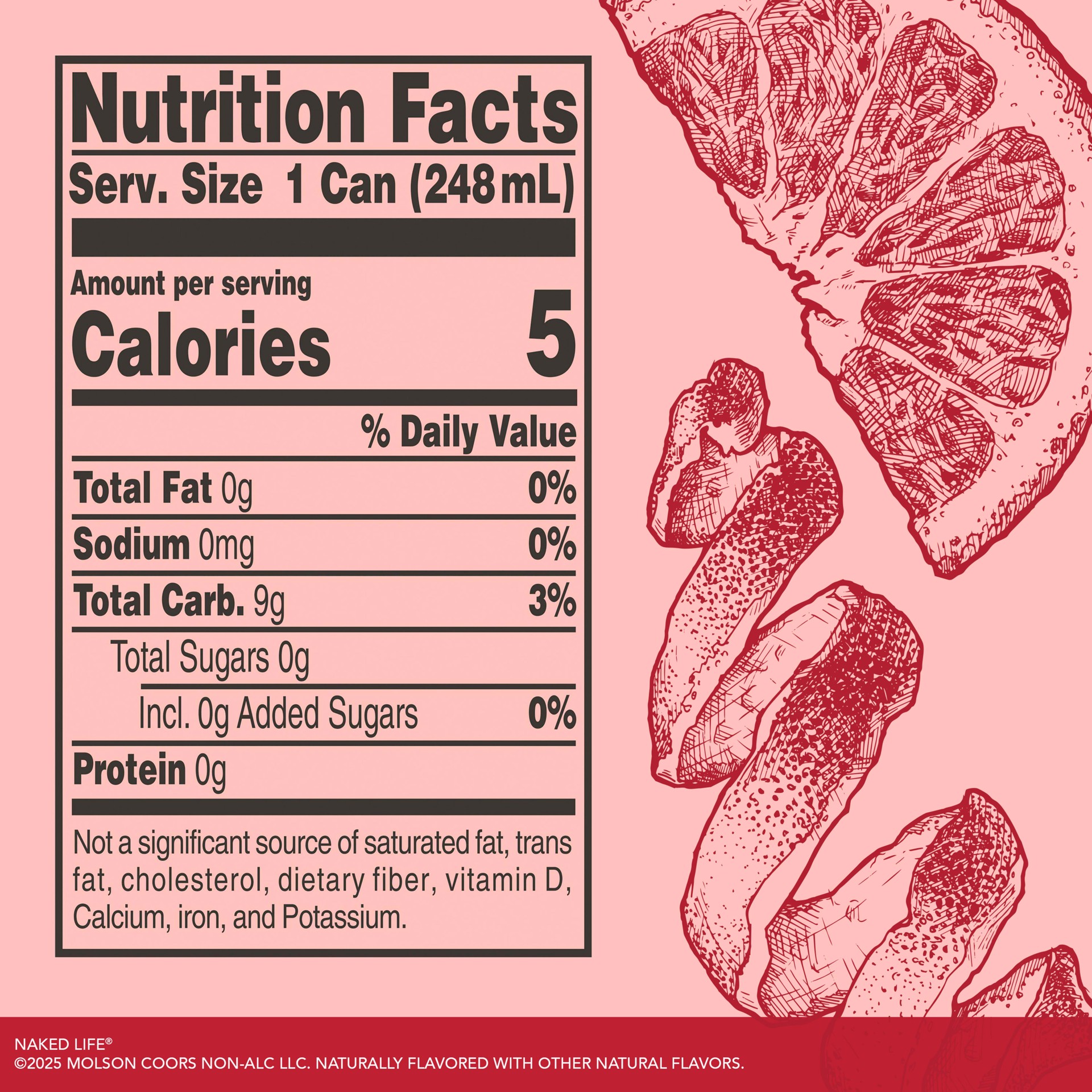 slide 5 of 5, Naked Life Non-Alcoholic Negroni Spritz Cocktail 4 - 8.4 fl oz Cans, 4 ct