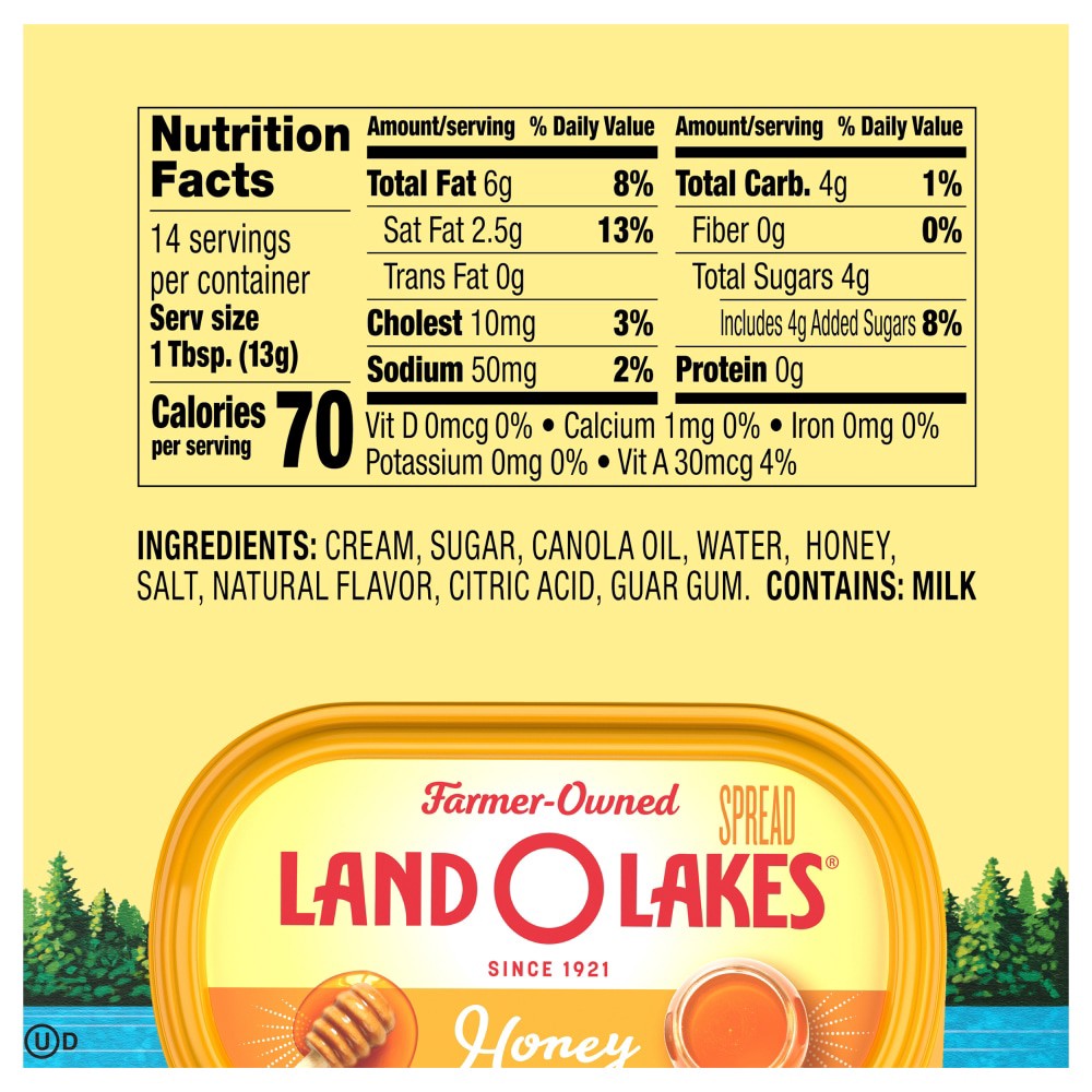 slide 4 of 6, Land O'Lakes Honey Butter Spread, Spreadable, 6.5 oz