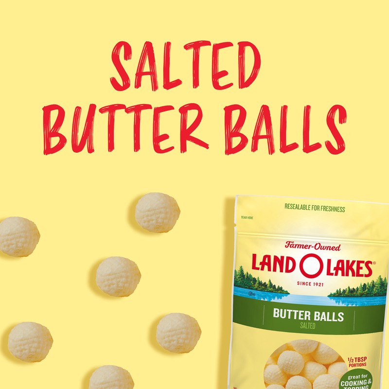 slide 3 of 5, Land O'Lakes Salted Butter Balls, 8 oz Bag, 8 oz
