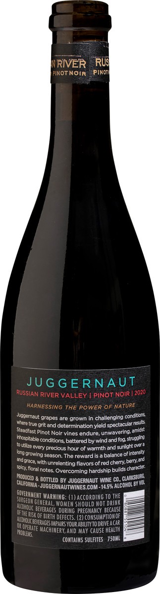 slide 5 of 5, Juggernaut Wine Pinot Noir, 750 ml