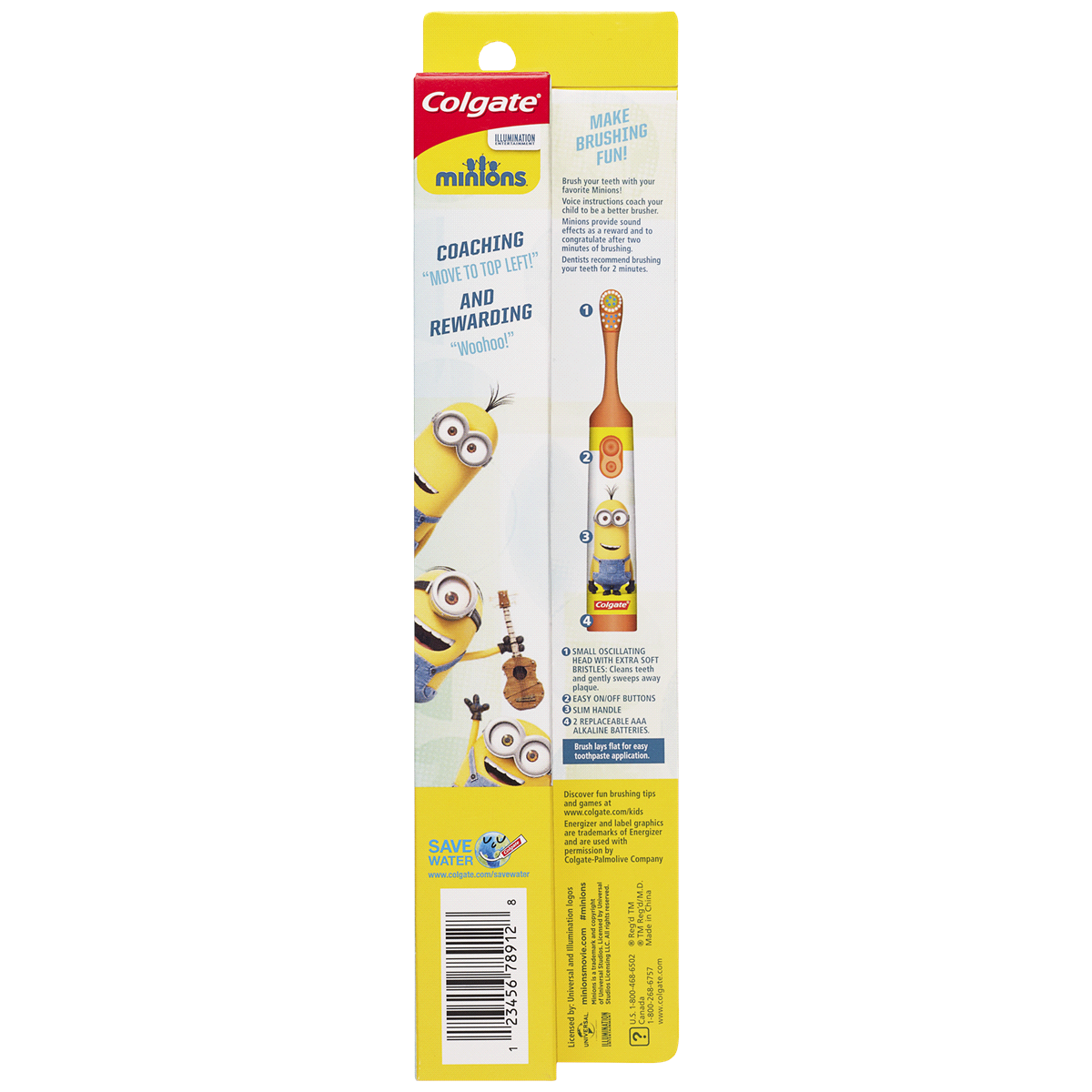 slide 2 of 2, Colgate Kids Minions Interactive Power Toothbrush, 1 ct