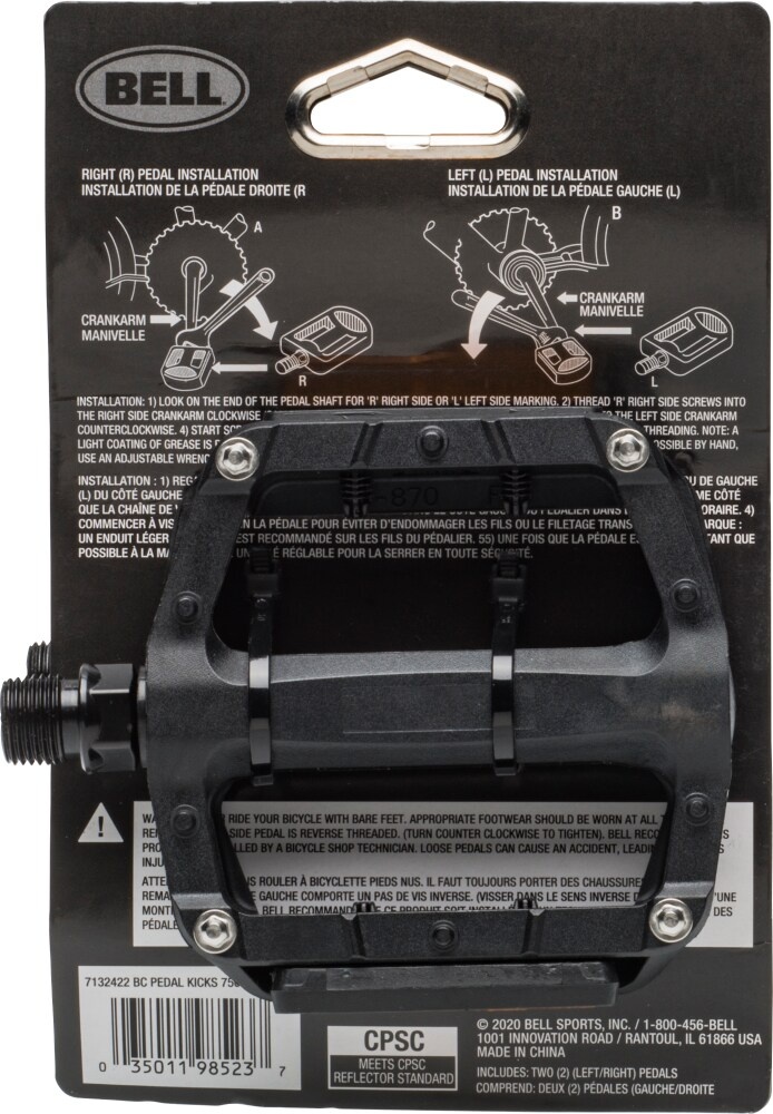 slide 2 of 2, Bell Kicks 750 Sport Bicycle Pedal Set, 1 ct