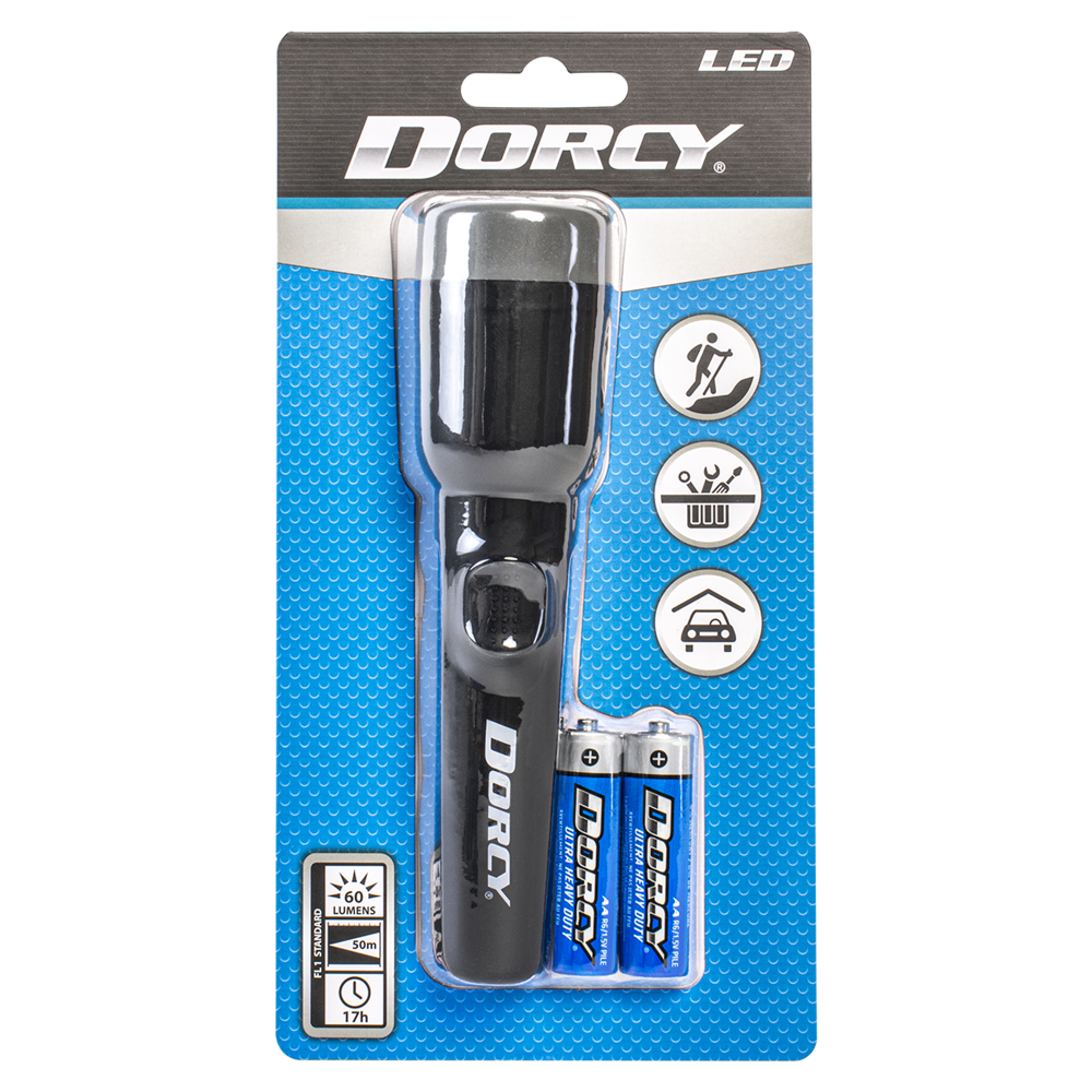 slide 5 of 5, Dorcy 25-Lumen Led Flashlight - Blue, 6 in x 1 in