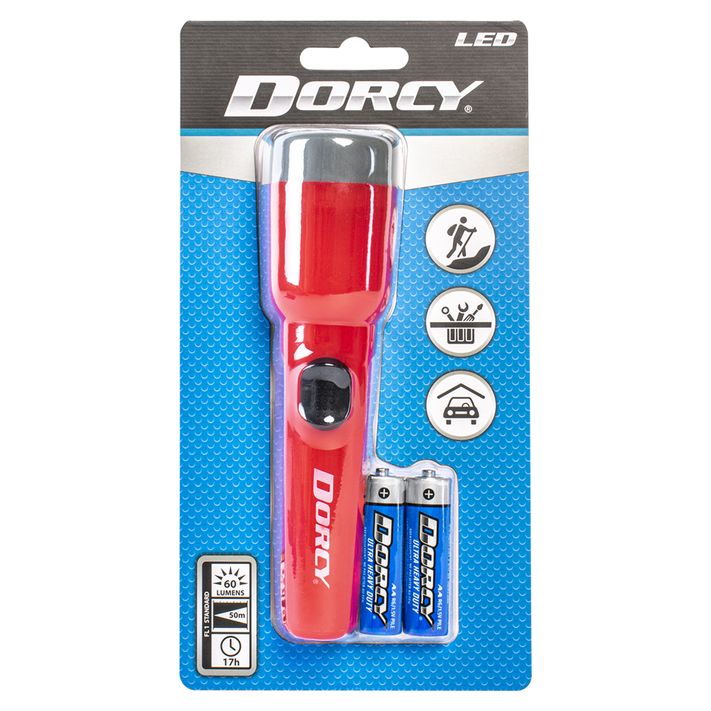 slide 2 of 5, Dorcy 25-Lumen Led Flashlight - Blue, 6 in x 1 in