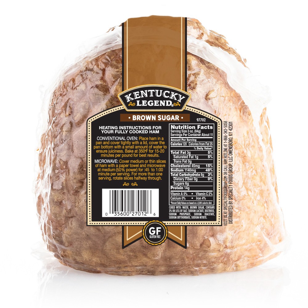slide 2 of 6, Kentucky Legend Premium Sliced Quarter Brown Sugar Ham, 2 lb