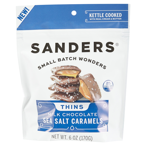 Sanders Mk Choc Sea Salt Caramel Thins 6 6 oz Shipt