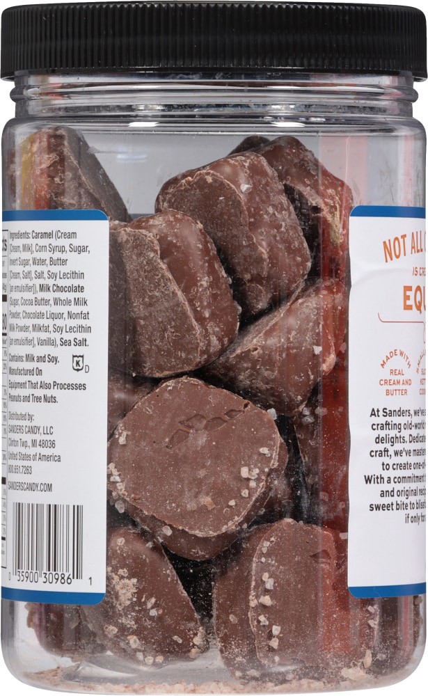 slide 2 of 3, Sanders Milk Chocolate Sea Salt Caramels 18 oz, 18 oz