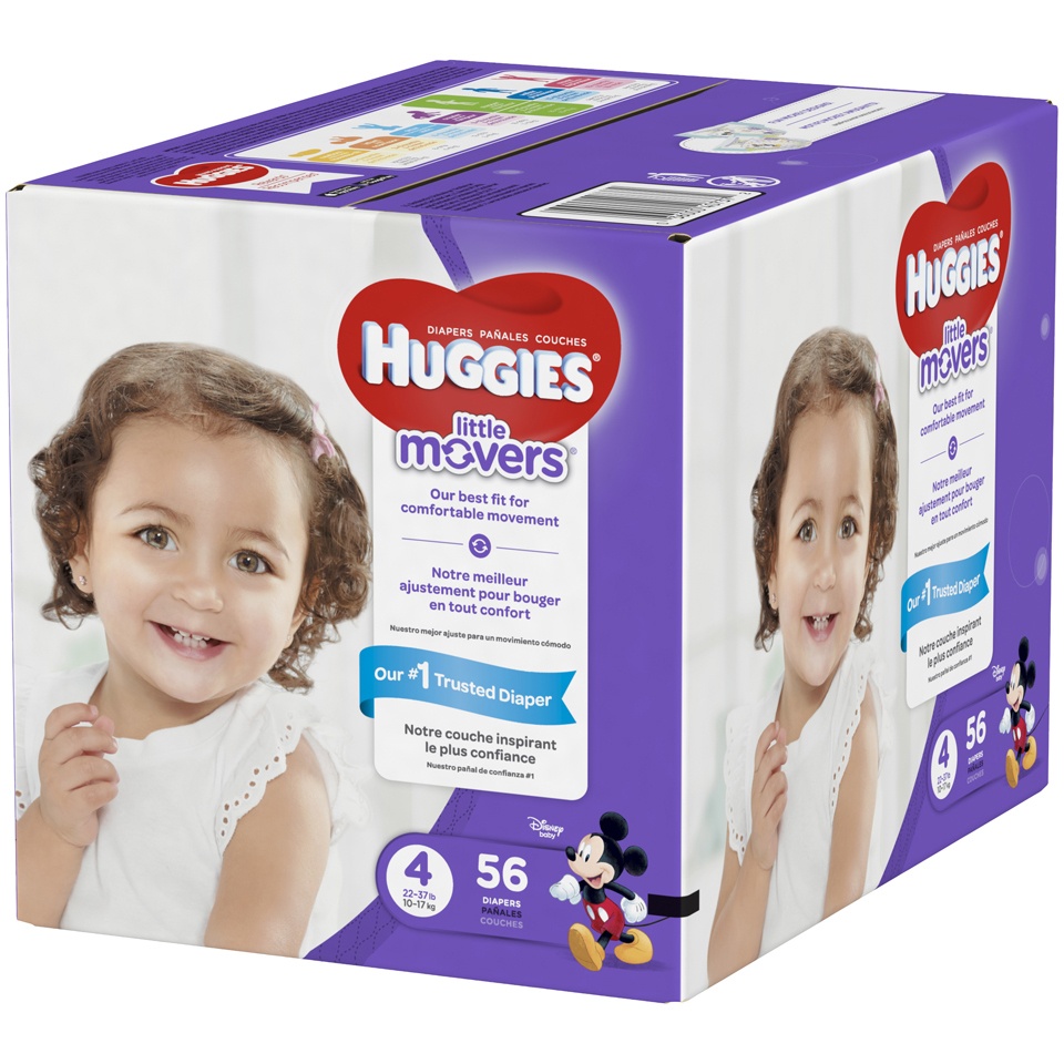 slide 3 of 3, Huggies Snug & Dry SureFit Diapers Size 5, 56 ct