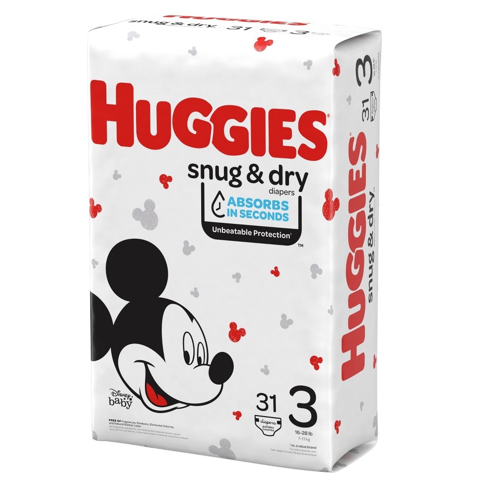 slide 2 of 5, Huggies Snug And Dry Diapers Size 3 Jumbo Pack, 31 ct