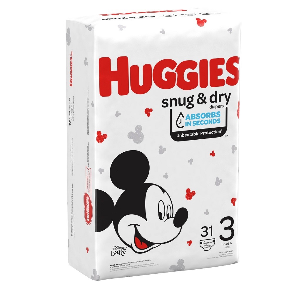 slide 3 of 5, Huggies Snug And Dry Diapers Size 3 Jumbo Pack, 31 ct