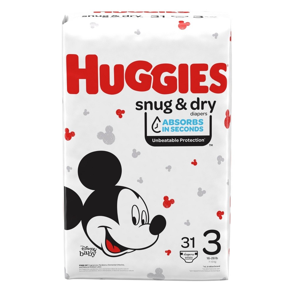 slide 5 of 5, Huggies Snug And Dry Diapers Size 3 Jumbo Pack, 31 ct
