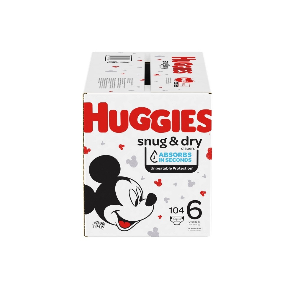 slide 4 of 5, Huggies Snug & Dry Diapers Size 6, 104 ct