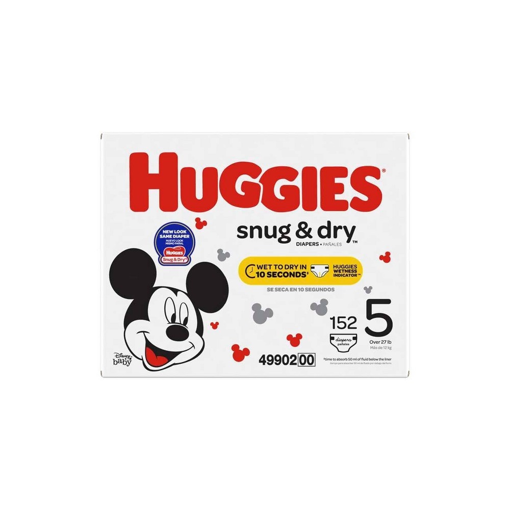 slide 2 of 5, Huggies Snug & Dry Baby Diapers, Size 5, 132 Ct, 132 ct