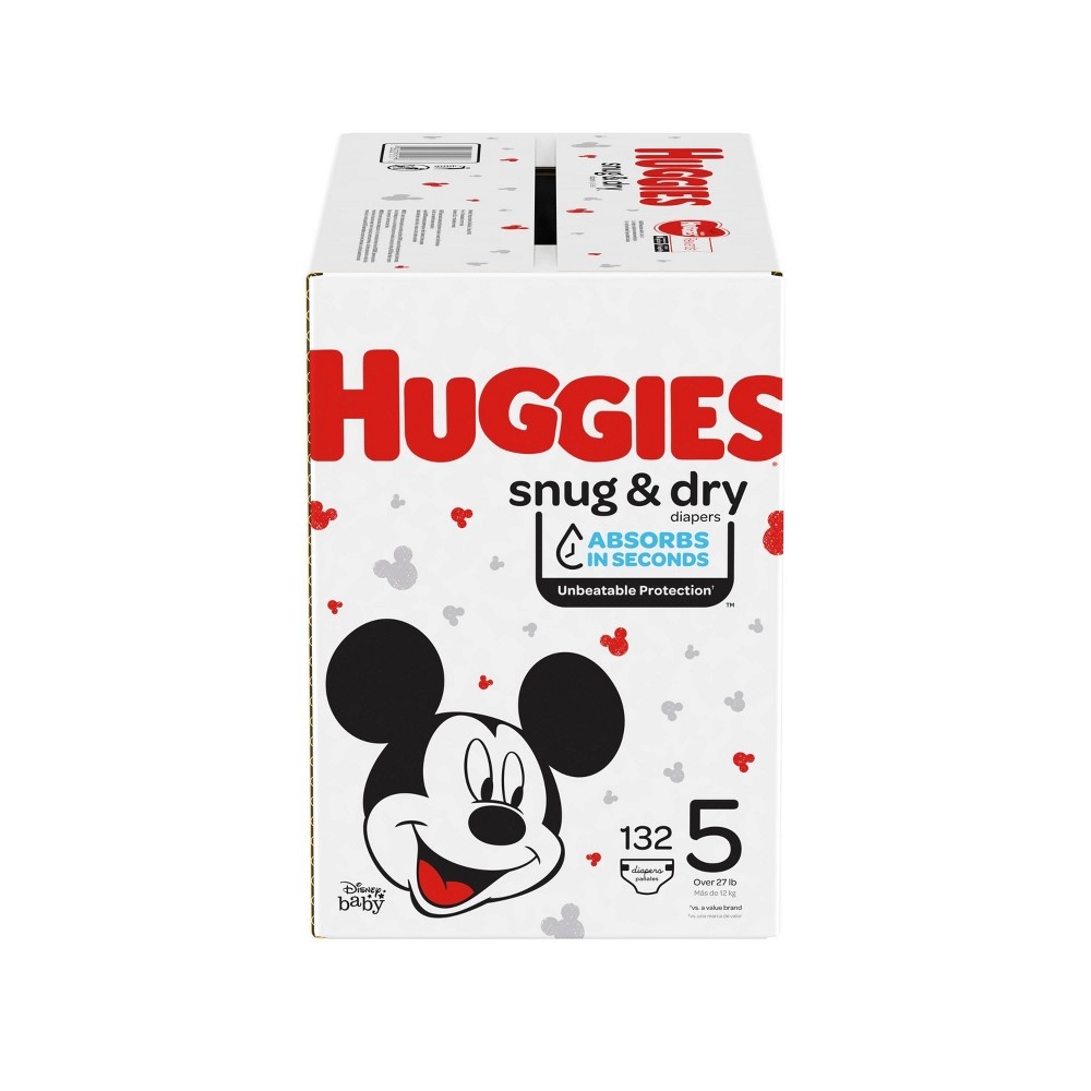 slide 3 of 5, Huggies Snug & Dry Baby Diapers, Size 5, 132 Ct, 132 ct